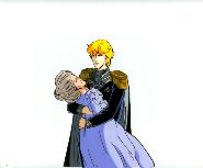 Reinhart von Lohengram helps an old lady